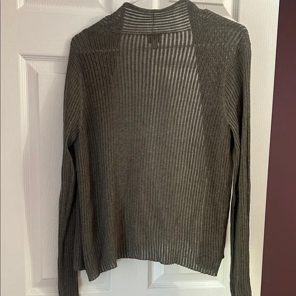 Eileen Fisher Ribbed Gray Cardigan - Picture 4 of 4